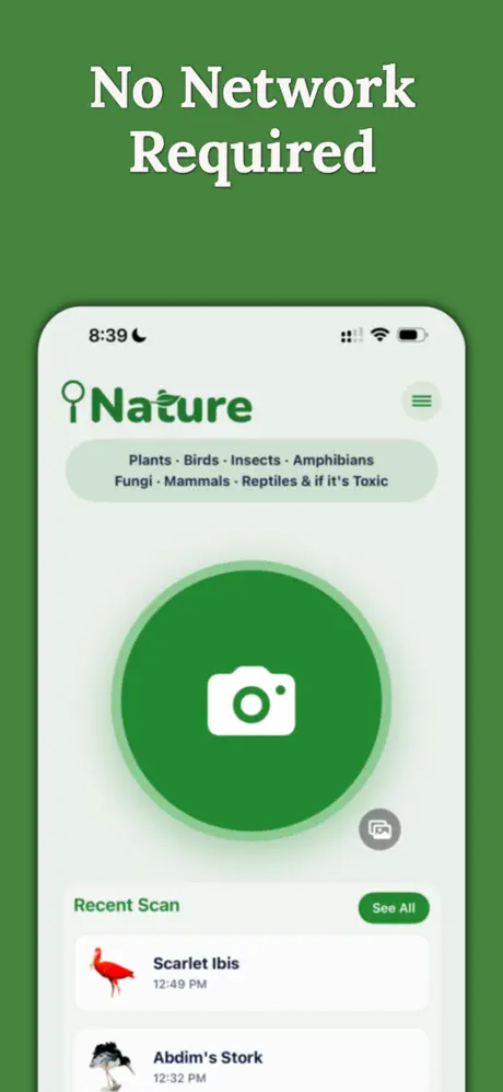 iNature app screenshot